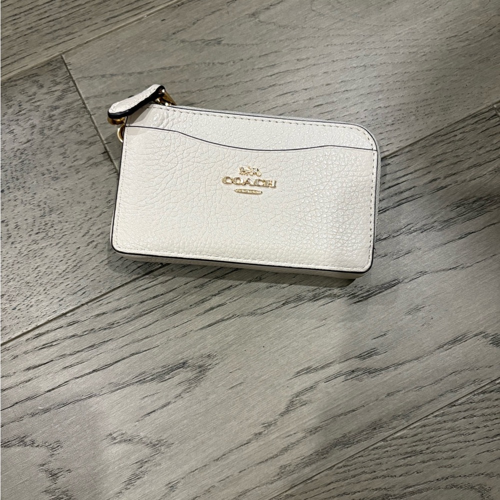 Coach White Leather Card Holder